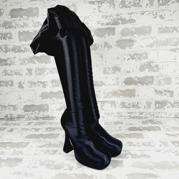 New Jeffrey Campbell Women's Pantalones High Heel Platform Pant Boots E517 - Picture 5 of 16